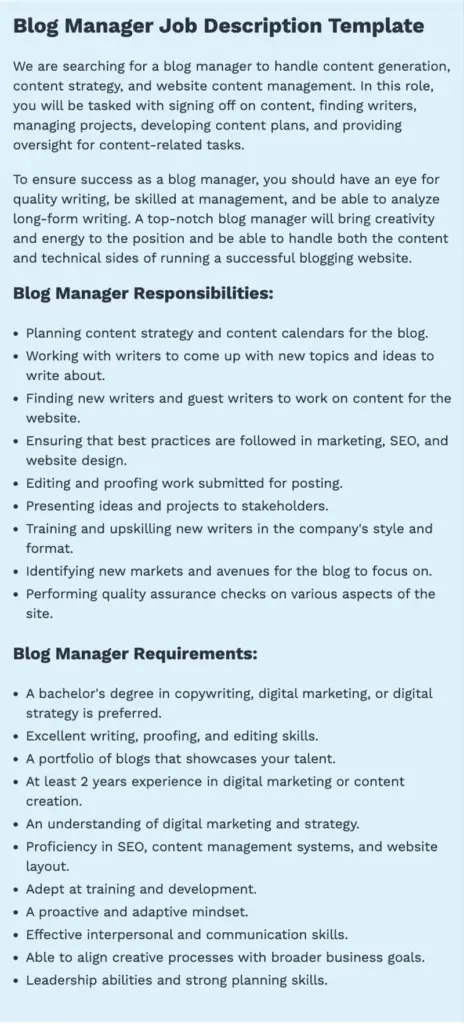 Blog Manager